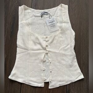 NWT Princess Polly linen button up top!